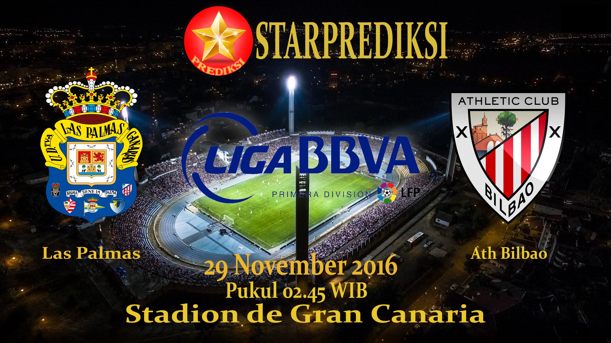 Las Palmas vs Athletic Bilbao 29 november 2016