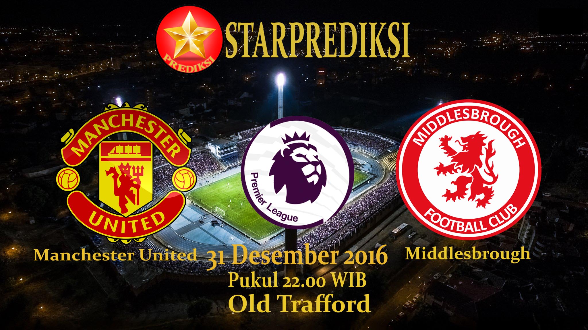 prediksi manchester united vs middlesbrough 31 desember 2016